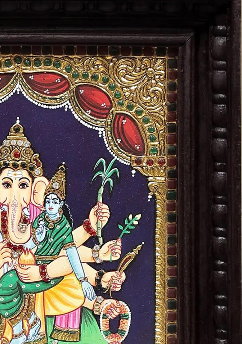 Ganesha The Lord Of Prosperity Tanjore Painting