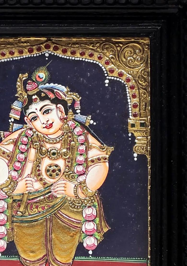 Standing Lord Krishna Tanjore Painting