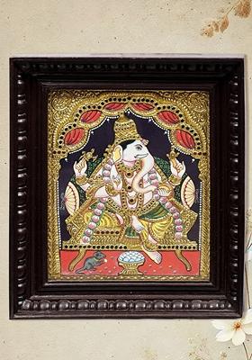 Lord Ganesha Tanjore Painting
