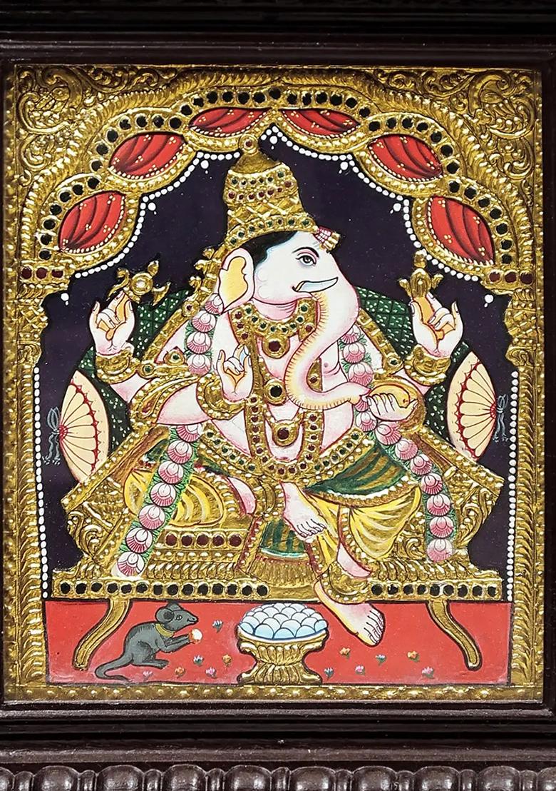 Lord Ganesha Tanjore Painting