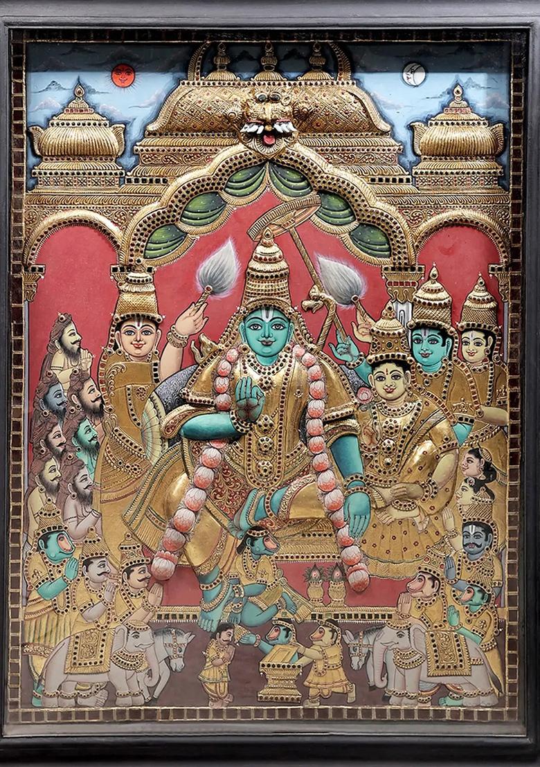 Rama Darbar Tanjore Painting