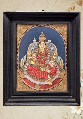 Goddess Lakshmi Tanjore Painting 24K Gold