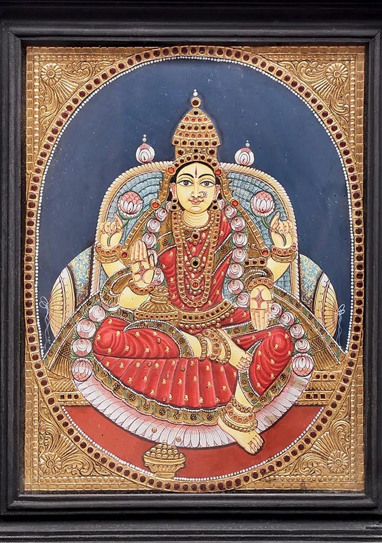 Goddess Lakshmi Tanjore Painting 24K Gold