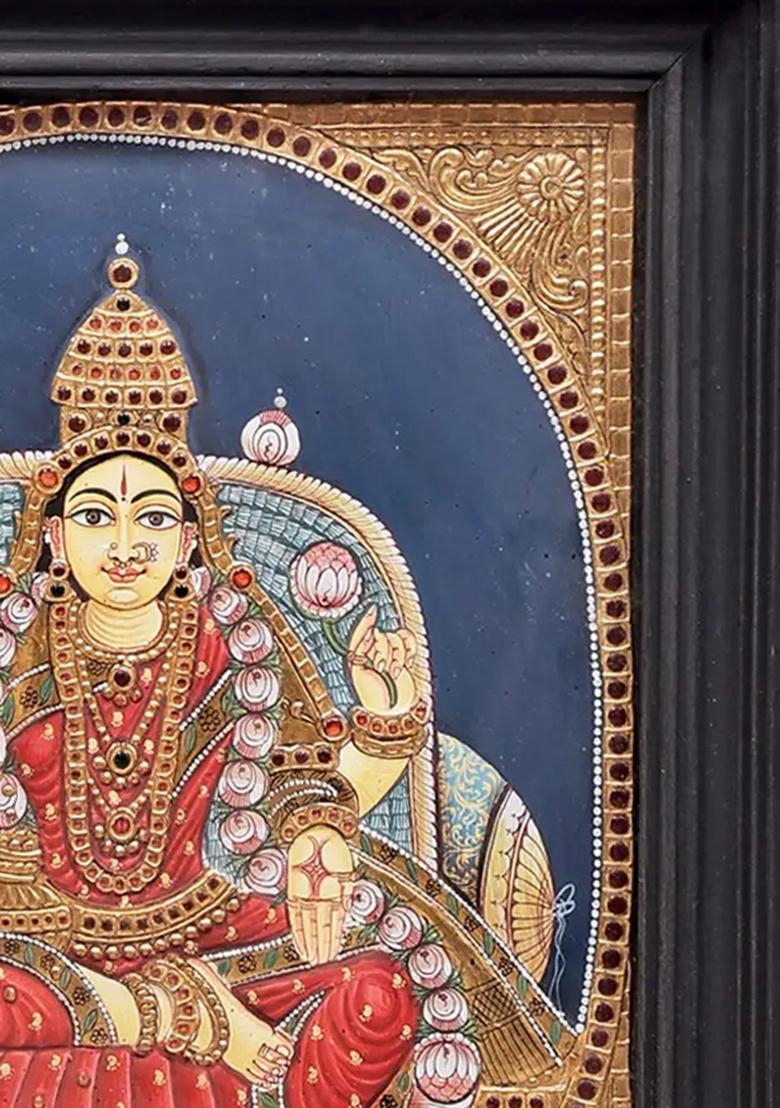 Goddess Lakshmi Tanjore Painting 24K Gold