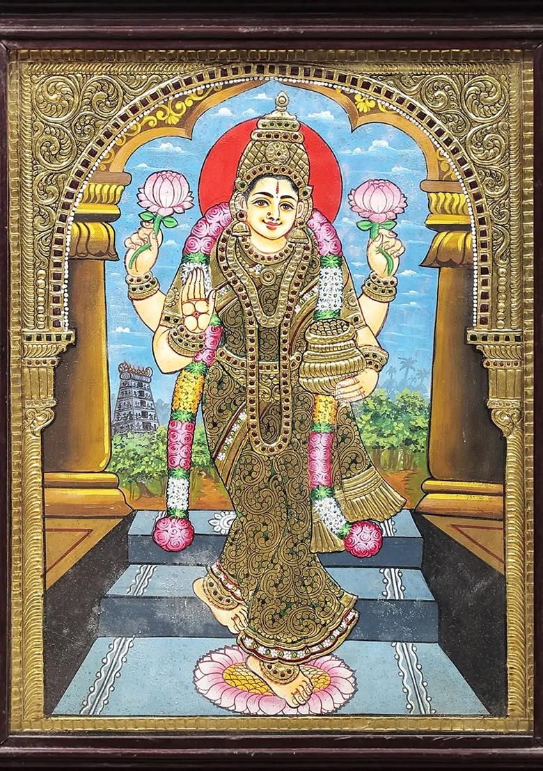 Goddess Lakshmi Tanjore Painting