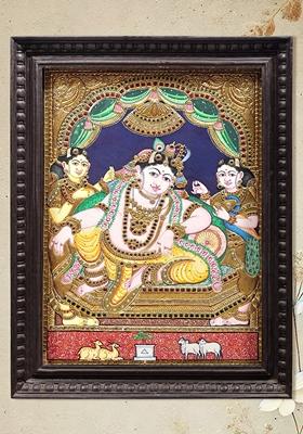 Lord Krishna Tanjore Painting