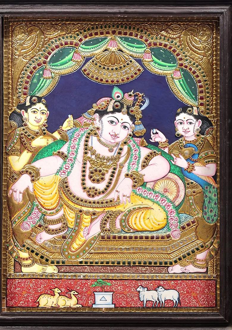 Lord Krishna Tanjore Painting