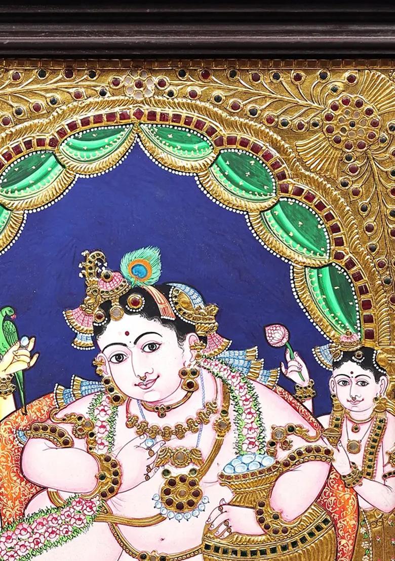 Navaneeta Krishna Tanjore Painting