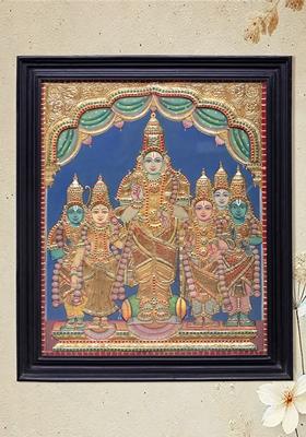 Large Thiruvallikeni Parthasarathy Tanjore Painting