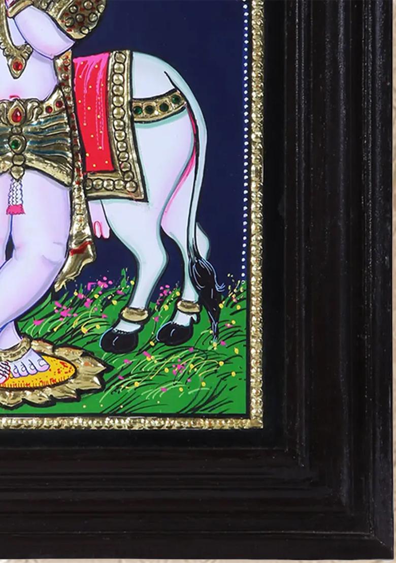 Bal Gopal With Cow Tanjore Painting