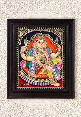 Lord Ganesha Tanjore Painting