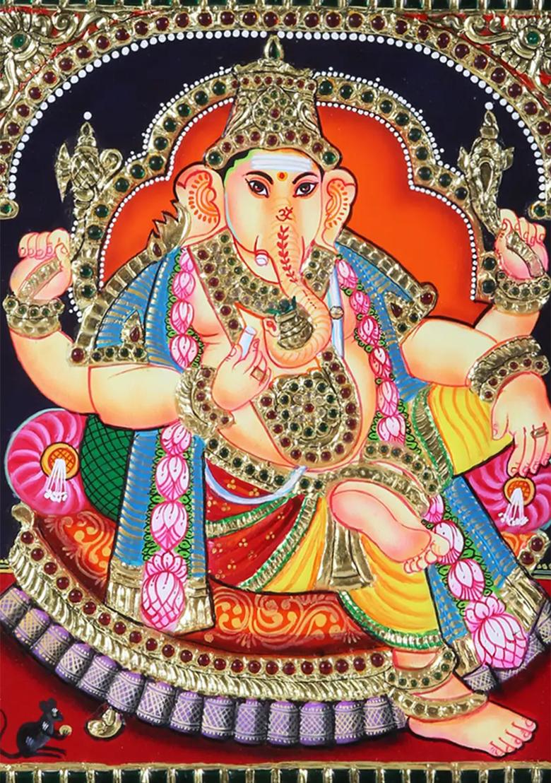 Lord Ganesha Tanjore Painting