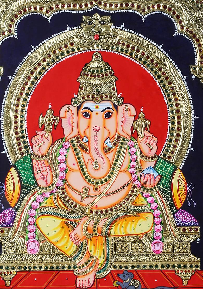 Lord Ganesha Tanjore Painting