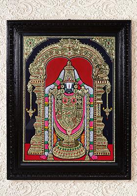 Handcrafted Radha Krishna Tanjore Painting