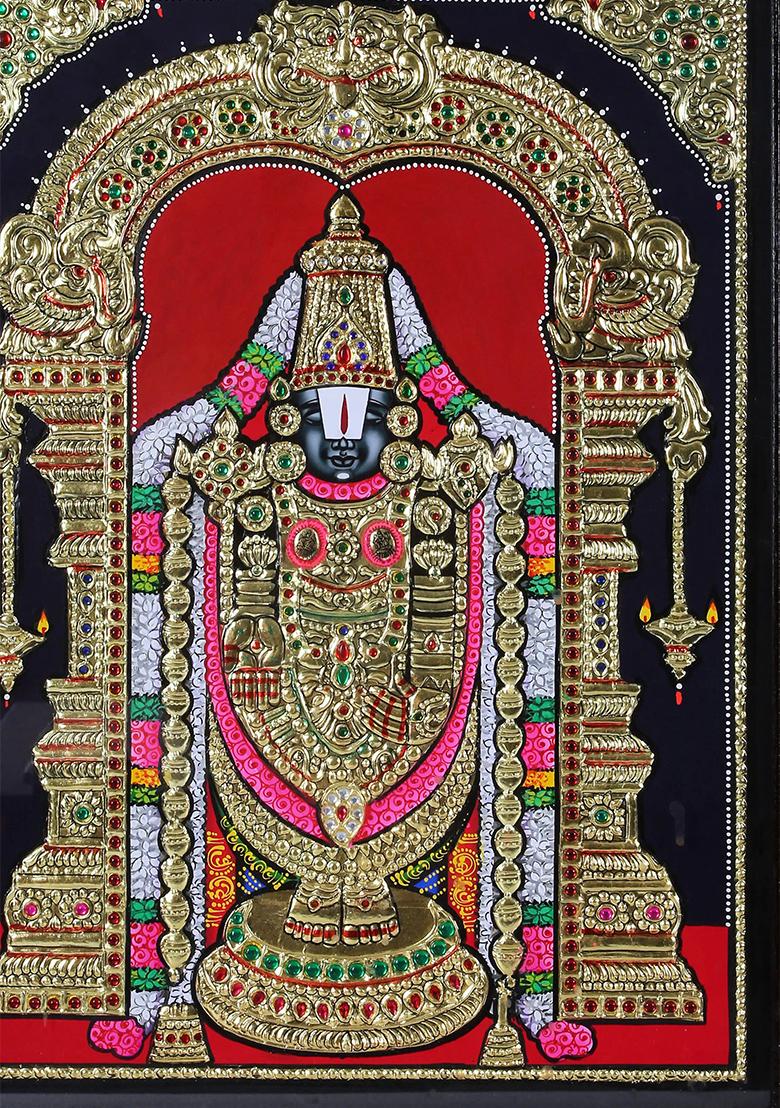 Handcrafted Radha Krishna Tanjore Painting