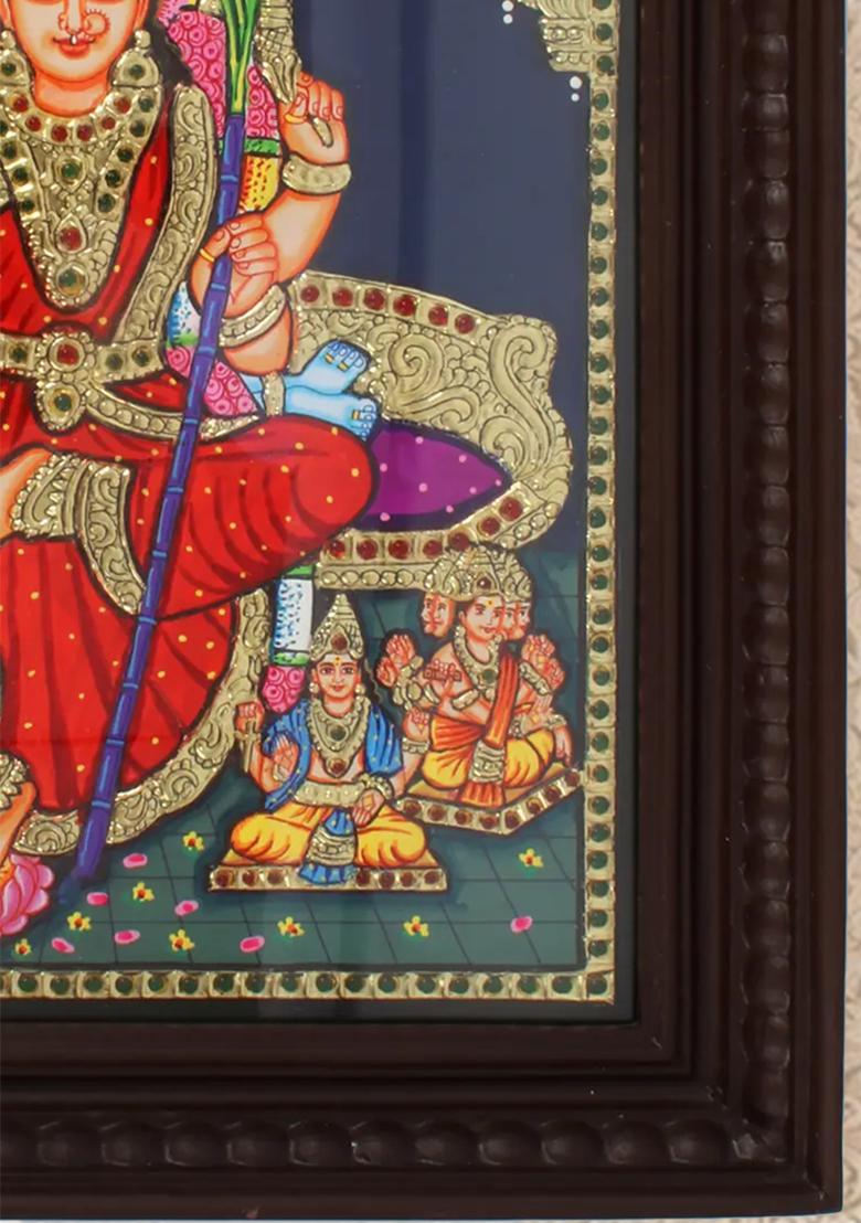 Handcrafted Goddess Rajarajeshwari Tanjore Painting
