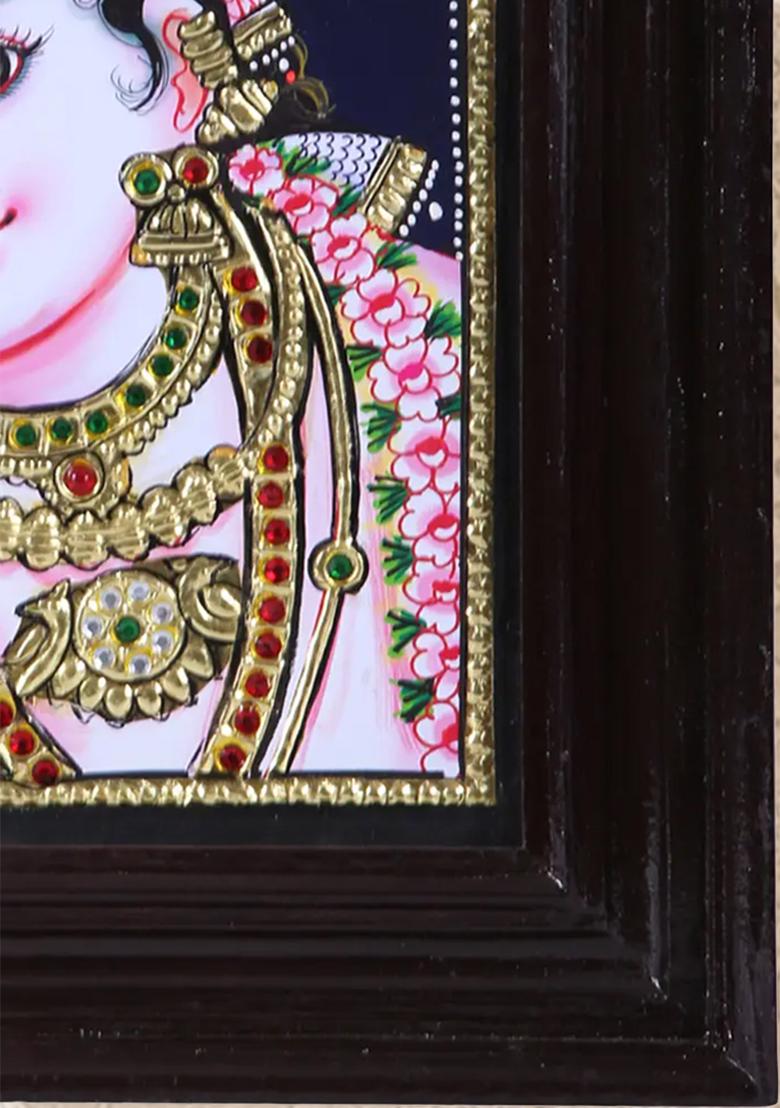 Handcrafted Lord Krishna Baby Face Tanjore