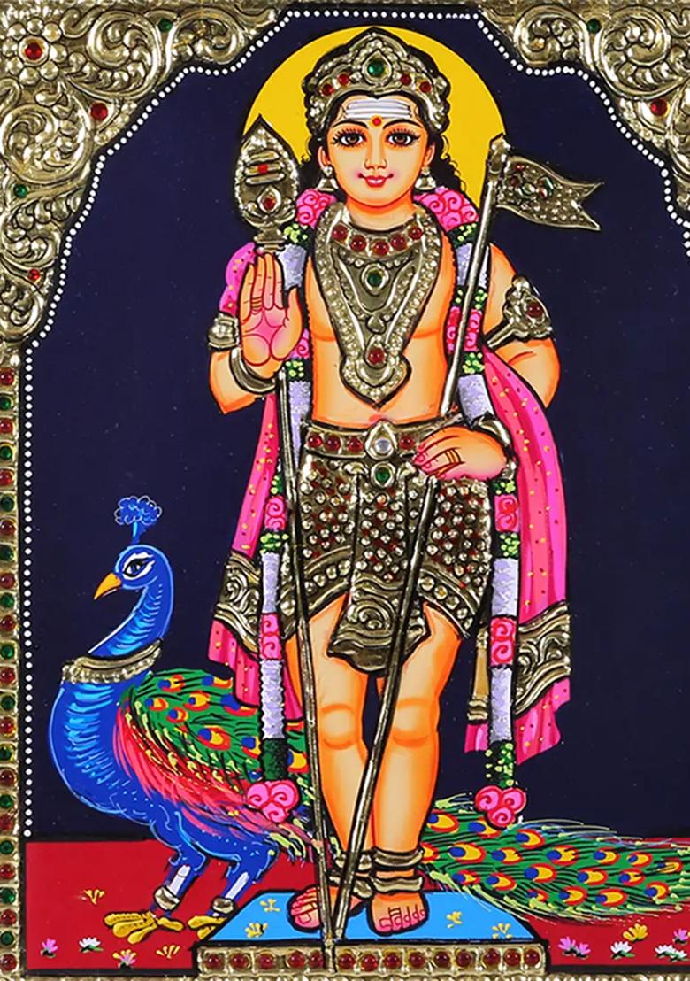 Lord Ktikeya Tanjore Painting