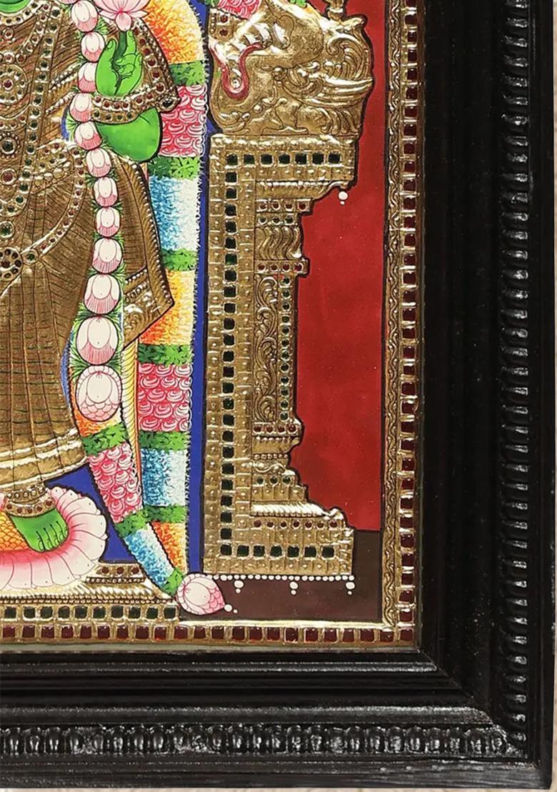 Majestic Goddess Meenakshi Tanjore Painting