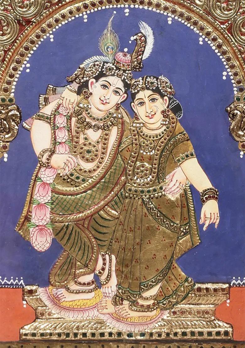 Radha Krishna Tanjore Painting