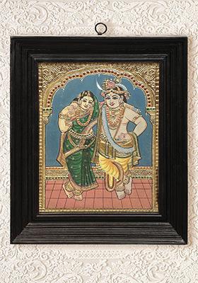 Radha Krishna Tanjore Painting