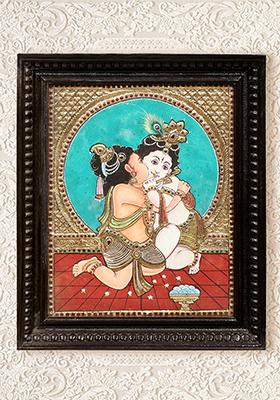 Krishna Balarama Tanjore Painting