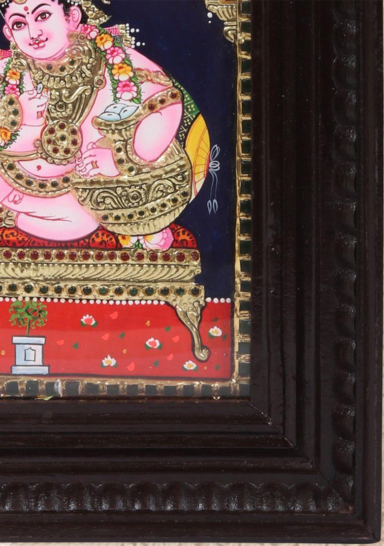 Enchanting Butter Krishna Tanjore Painting