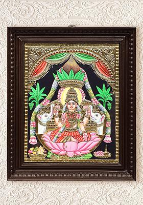 Gajalakshmi Tanjore Painting