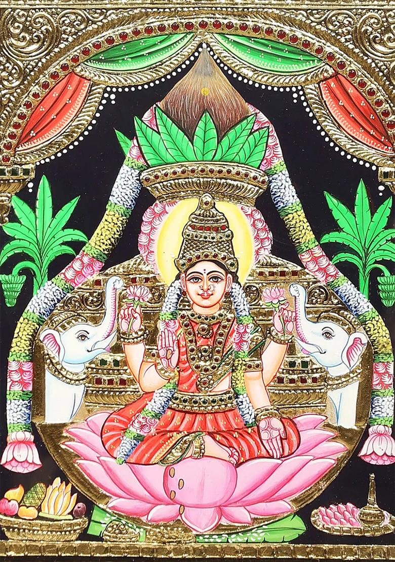 Gajalakshmi Tanjore Painting