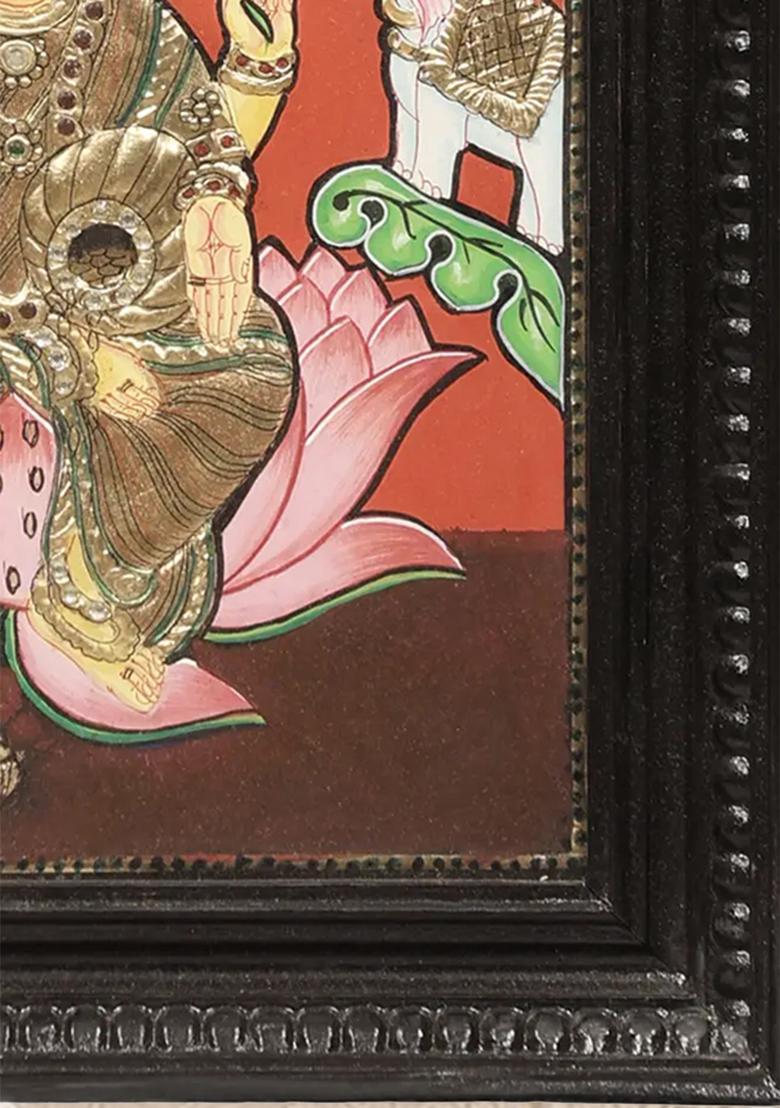 Splendid Devi Gajalakshmi Tanjore Painting