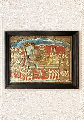 Majestic Shree Padmanabha Swamy Tanjore Painting