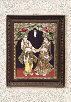 Radha Krishna Tanjore Painting