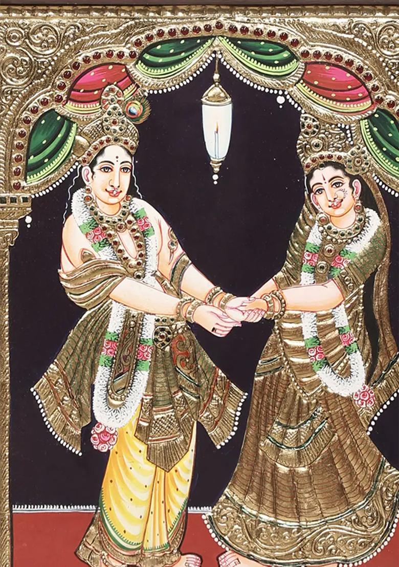 Radha Krishna Tanjore Painting