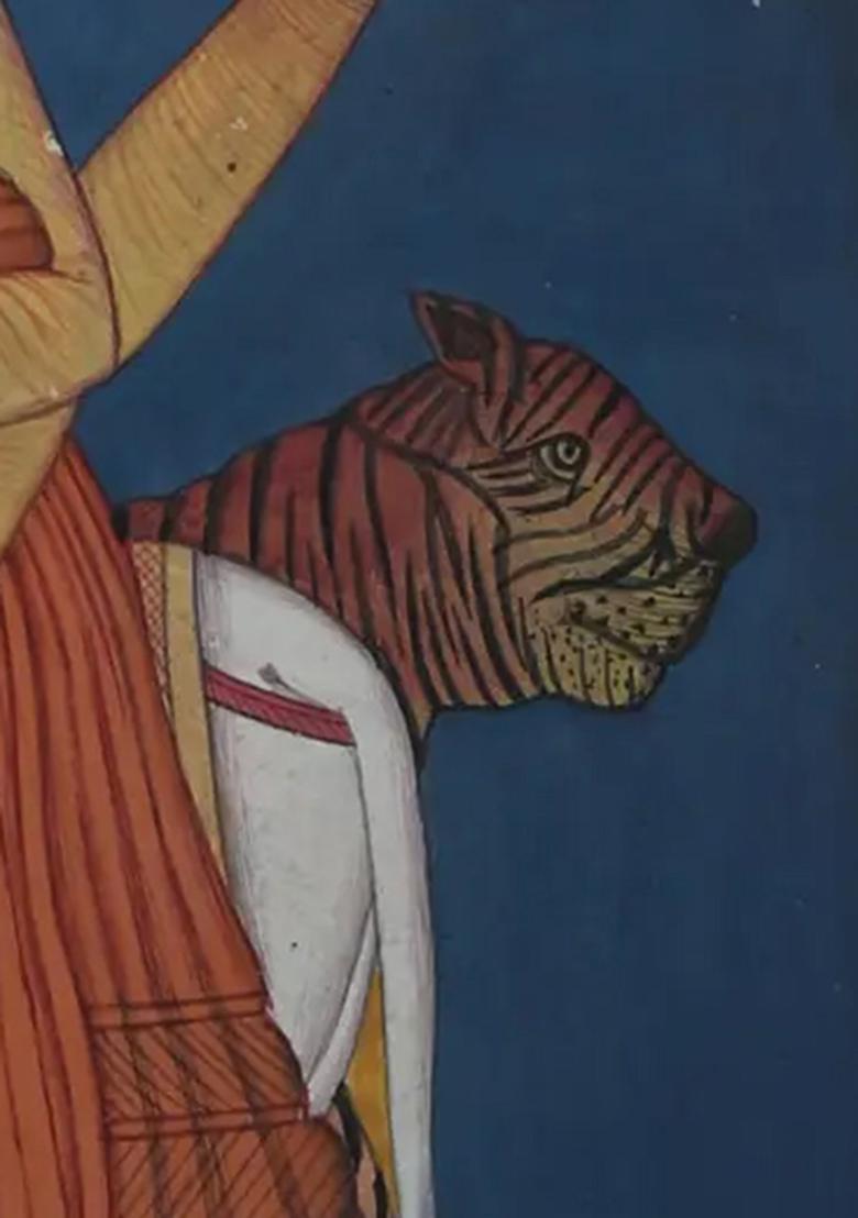 Sadashiva Watercolor Painting Divine Hindu Art on Paper