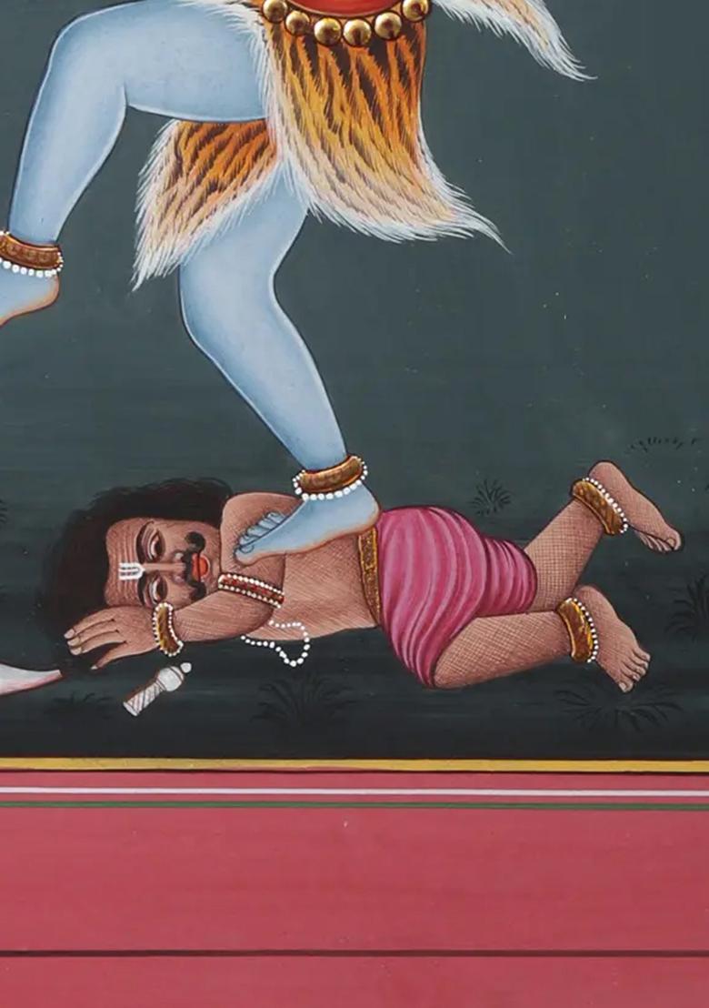 Dancing Shiva Watercolor Painting Nataraja Hindu Art on Paper