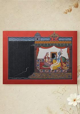 Radha Krishna Watercolor Painting Eternal Love in Hindu Art