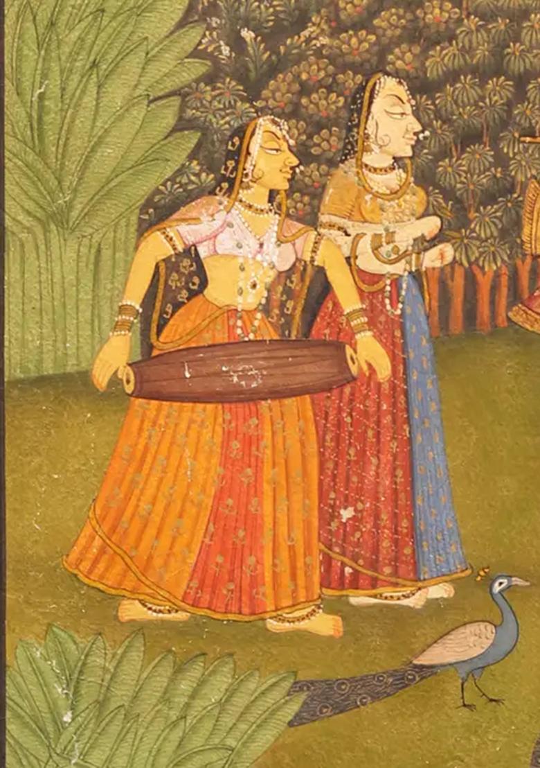 Shrinathji Lord Krishna Watercolor Painting on Paper