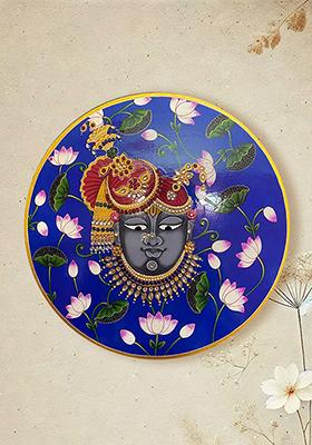 Shrinathji with Lotus Painting Divine Artwork