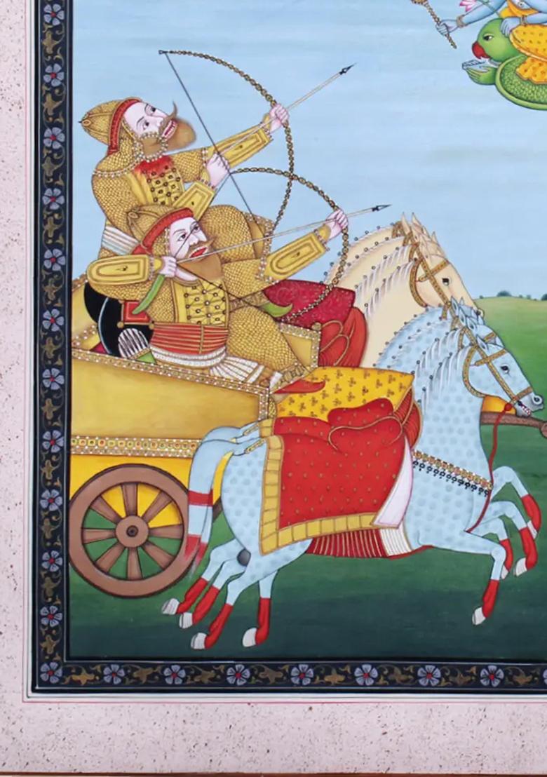 Lord Varaha Avatara of Vishnu Divine Painting of the Boar Incarnation