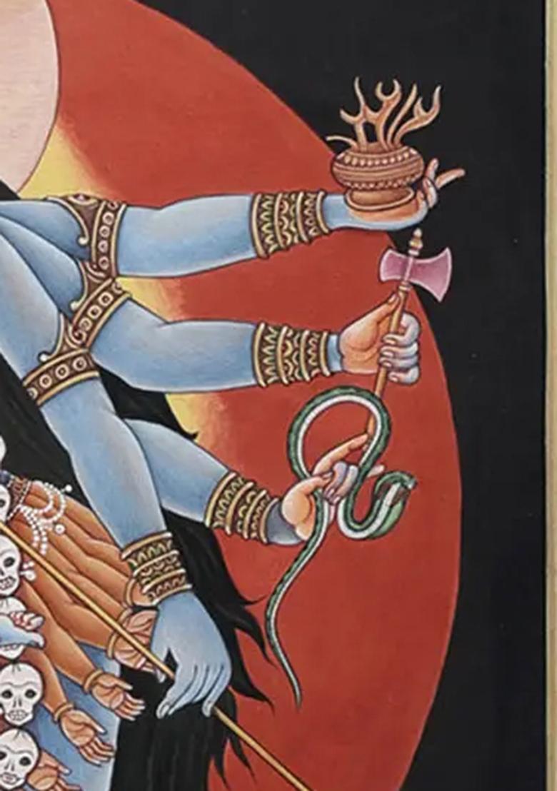 Goddess Mahakali Painting Divine Artwork of the Fearless Goddess