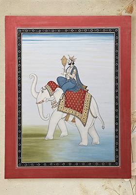 Devraj Indra Painting Divine Artwork of the King of Gods