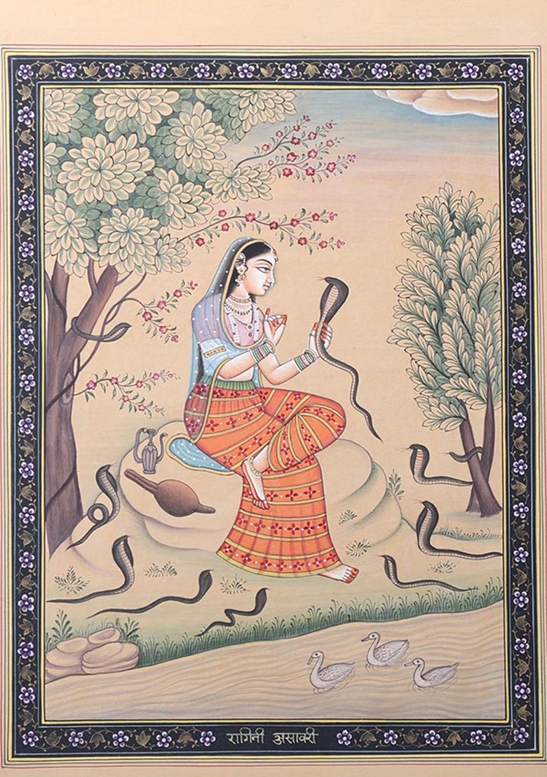 Ragini Asavari Fourth Consort of Raga Megh Traditional Indian Art