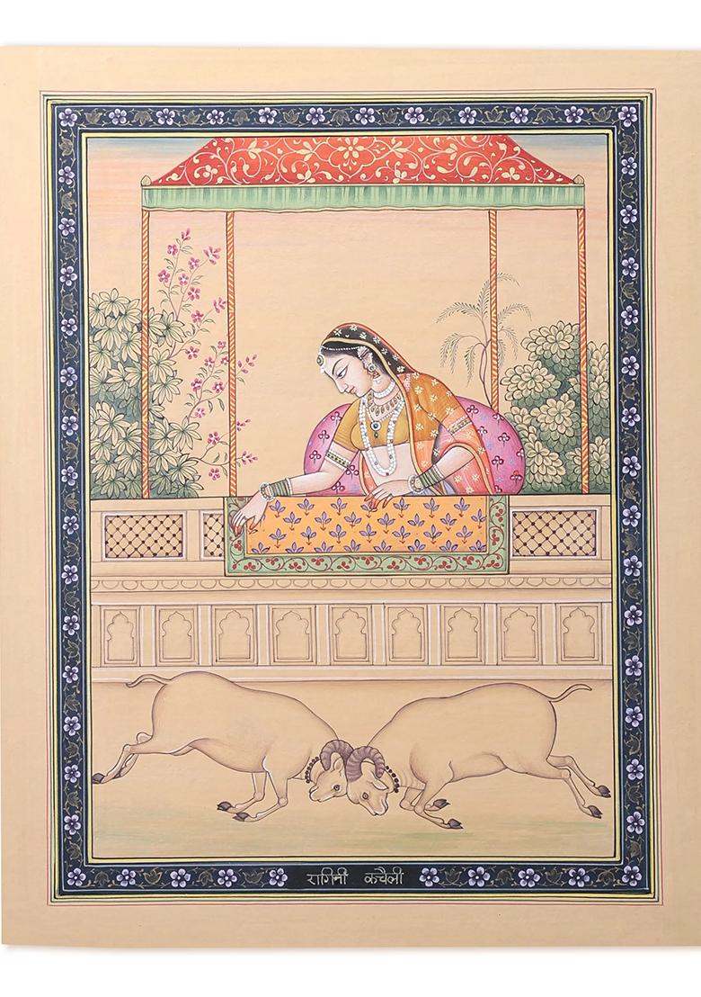 Ragini Kacheli The Consort of Raga Dipaka Traditional Indian Art