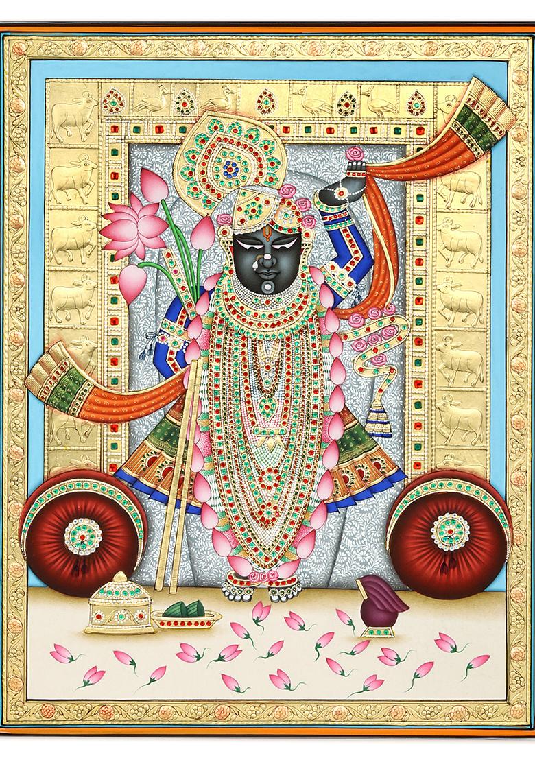 Shrinathji in Super Gold Divine Pichwai Art