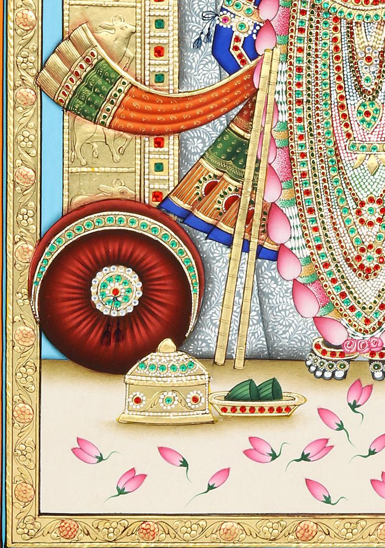 Shrinathji in Super Gold Divine Pichwai Art