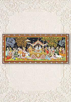 Mathura Vijaya Triumph of Lord Krishna in Traditional Patachitra Painting