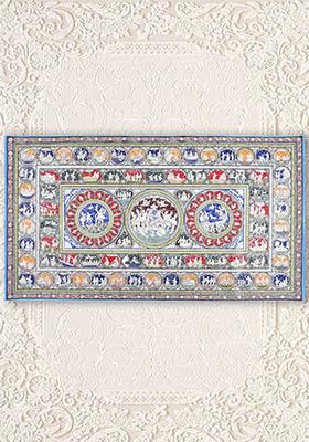 Shri Rama Darbar with Ramayana Episodes Traditional Indian Painting of Divine Legacy