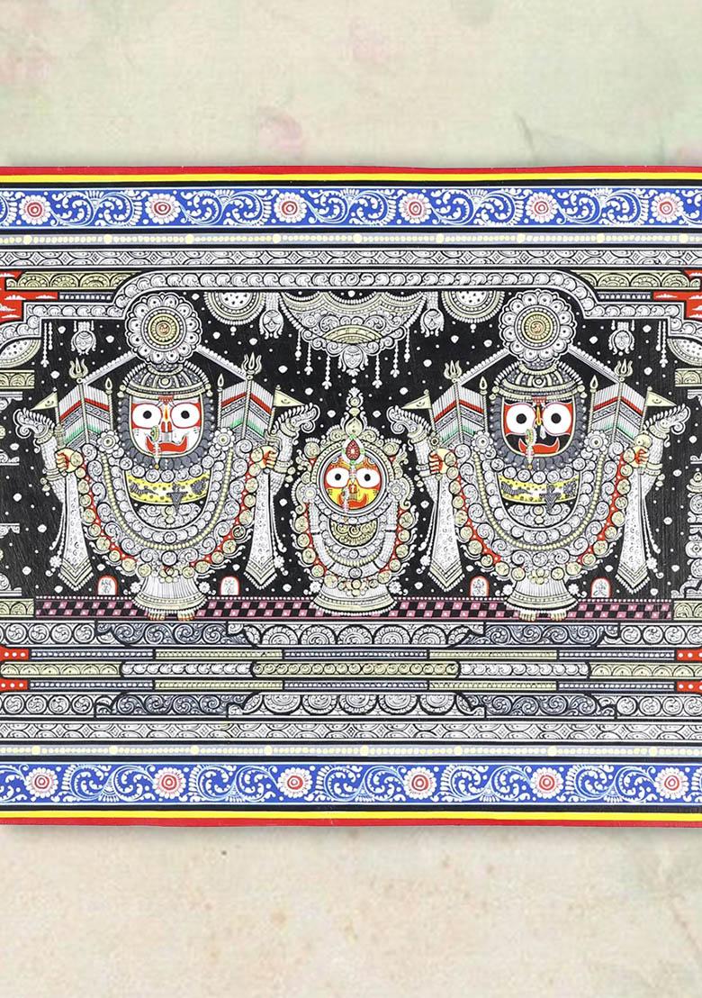 Sacred Patachitra Painting of Bhagawan Jagannath Lord of the Universe