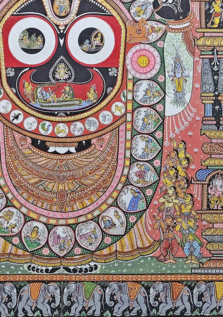 Divine Lord Jagannath Ji Traditional Patachitra Painting