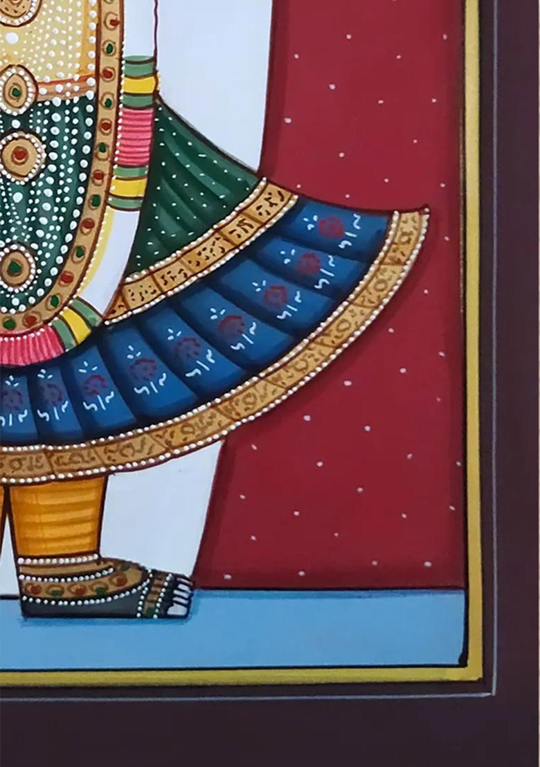 Enchanting Shrinathji Divine Pichwai Painting Captures Spiritual Essence